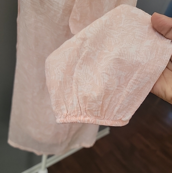 Tommy Bahama Women's Size Small Cotton Pink Button Up Shirt Blouse Comfort - Picture 4 of 7